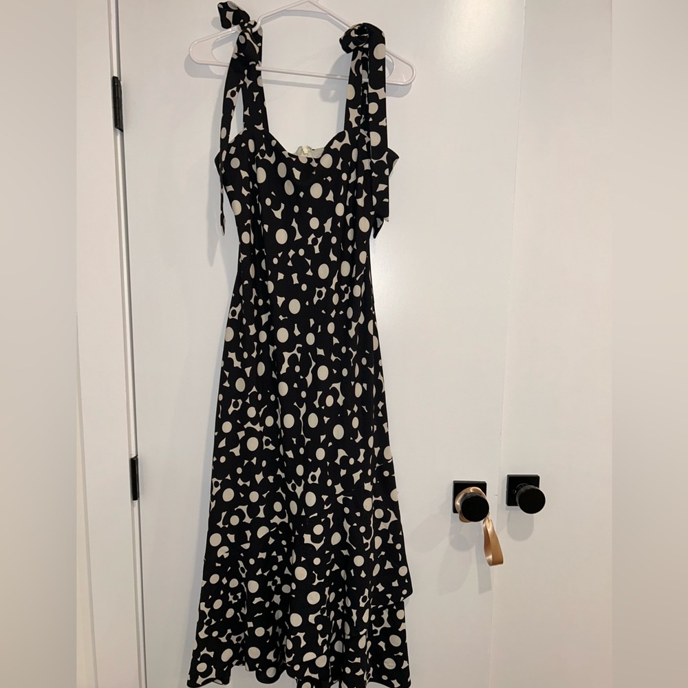 Hutch Black and White Midi Dress